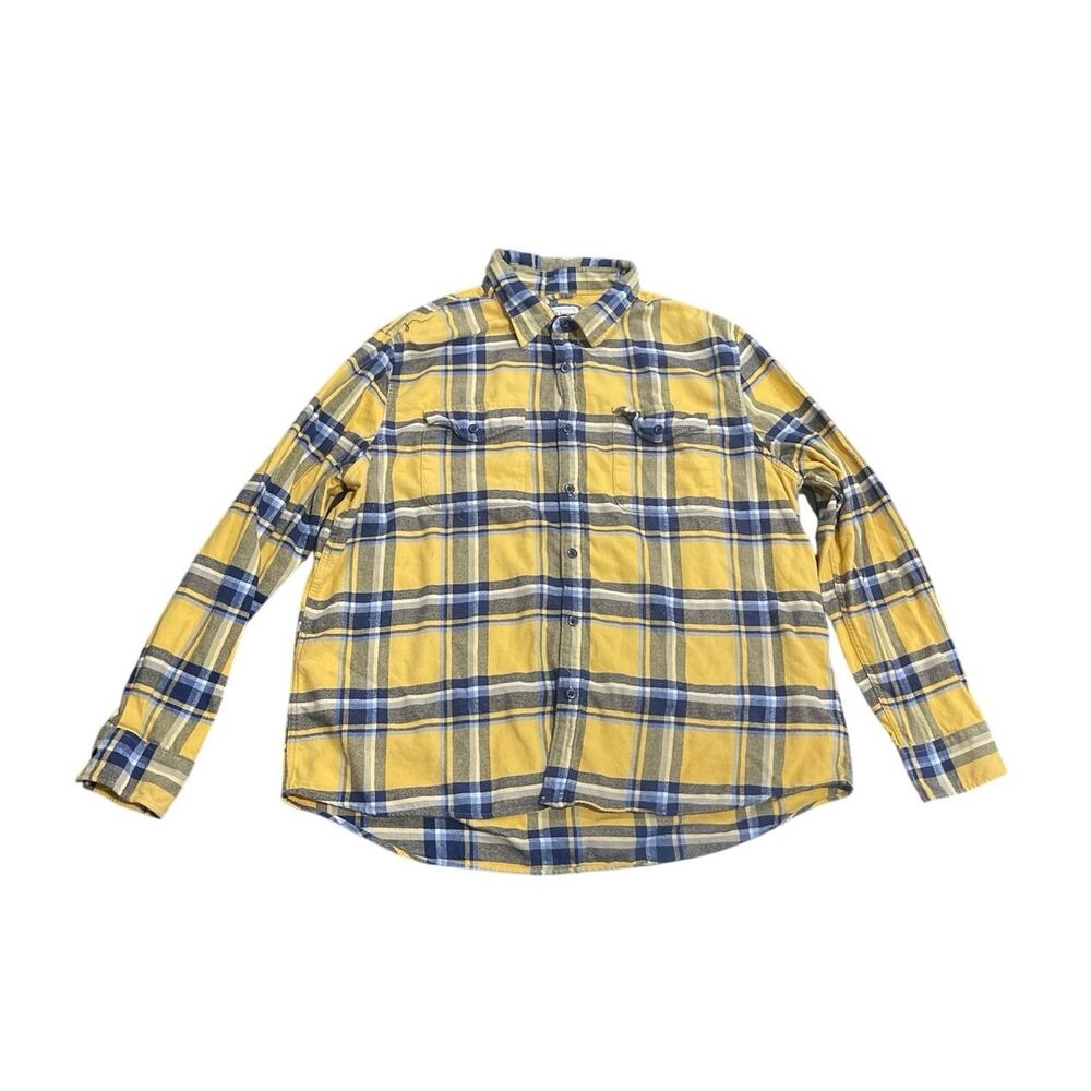 American Eagle Plaid Flannel Long Sleeve Button Shirt SZ XXL Classic Streetwear